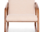 ΠΟΛΥΘΡΟΝΑ ΚΟΥΝΙΣΤΗ ROCKER SM9965 ΞΥΛΟ TEAK ΦΥΣΙΚΟ-ΥΠΟΛΕΥΚΟ ΥΦΑΣΜΑ 64x81x72Υεκ.