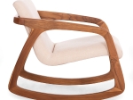 ΠΟΛΥΘΡΟΝΑ ΚΟΥΝΙΣΤΗ ROCKER SM9965 ΞΥΛΟ TEAK ΦΥΣΙΚΟ-ΥΠΟΛΕΥΚΟ ΥΦΑΣΜΑ 64x81x72Υεκ.