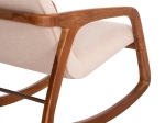 ΠΟΛΥΘΡΟΝΑ ΚΟΥΝΙΣΤΗ ROCKER SM9965 ΞΥΛΟ TEAK ΦΥΣΙΚΟ-ΥΠΟΛΕΥΚΟ ΥΦΑΣΜΑ 64x81x72Υεκ.