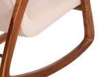 ΠΟΛΥΘΡΟΝΑ ΚΟΥΝΙΣΤΗ ROCKER SM9965 ΞΥΛΟ TEAK ΦΥΣΙΚΟ-ΥΠΟΛΕΥΚΟ ΥΦΑΣΜΑ 64x81x72Υεκ.