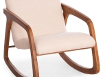 ΠΟΛΥΘΡΟΝΑ ΚΟΥΝΙΣΤΗ ROCKER SM9965 ΞΥΛΟ TEAK ΦΥΣΙΚΟ-ΥΠΟΛΕΥΚΟ ΥΦΑΣΜΑ 64x81x72Υεκ.