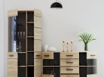 ΒΙΤΡΙΝΑ SOLO ΔΙΦΥΛΛΗ 90X41X197CM ΜΕ ΤΖΑΜΙ SONOMA ΜΕ WENGE