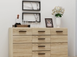 ΜΠΟΥΦΕΣ SOLO 150X41X82CM SONOMA ΜΕ WENGE ΚΑΙ MDF ΚΑΜΠΥΛΩΤΟ ΤΕΛΕΙΩΜΑ ΣΤΙΣ ΠΟΡΤΕΣ.
