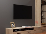 ΕΠΙΠΛΟ TV SOLO 180X52X34 ΑΡΙΣΤΕΡΟ SONOMA-WENGE MDF ΚΑΜΠΥΛΩΤΟ ΤΕΛΕΙΩΜΑ ΣΤΙΣ ΠΟΡΤΕΣ