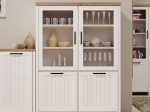 BΙΤΡΙΝΑ VERNE ΔΙΦΥΛΛΗ  114.8X37.2X153CM ΛΕΥΚΟ-ΦΥΣΙΚΟΣ ΔΡΥΣ