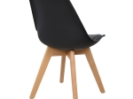 ΚΑΡΕΚΛΑ LORA 47X56.6X82CM ΜΑΥΡΟ ΜΕ ΞΥΛΙΝΑ ΠΟΔΙΑ