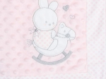 Borea Κουβέρτα Κούνιας Rocking Rabbit 110 x 140 cm Ροζ