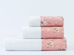 Borea Πετσέτες Σετ 3ΤΜΧ Jasmine 70 x 140 / 50 x 90 / 30 x 50 cm Εκρού