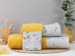 Borea Πετσέτες Σετ 3ΤΜΧ Jasmine 70 x 140 / 50 x 90 / 30 x 50 cm Εκρού