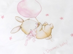 Borea Παπλωματοθήκη Κούνιας Sweet Dreams Baby Λευκό-Ροζ 110 x 140 cm Λευκό-Ροζ