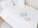 Borea Πετσέτες Σετ 2ΤΜΧ Sweet Dreams Baby Λευκό-Σιέλ 70 x 120 / 30 x 50 cm Λευκό-Σιέλ