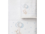 Borea Πετσέτες Σετ 2ΤΜΧ Sweet Dreams Baby Λευκό-Σιέλ 70 x 120 / 30 x 50 cm Λευκό-Σιέλ
