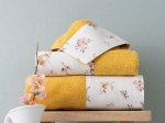 Borea Πετσέτες Σετ 3ΤΜΧ Elodie 70 x 140 / 50 x 90 / 30 x 50 cm Μουσταρδί