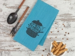 Borea Ποτηρόπανα Κουζίνας Waffle Digital Print 50 x 70 cm Πετρόλ