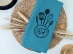 Borea Ποτηρόπανα Κουζίνας Waffle Let's Cook 50 x 70 cm Πετρόλ