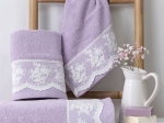Borea Πετσέτες Σετ 3ΤΜΧ Blanche 70 x 140 / 50 x 90 / 30 x 50 cm Φυστικί