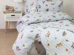 Borea Σεντόνια Σετ Toys Moνό (2) 160 x 250 cm + 50 x 70 cm Σιέλ