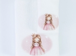 Borea Πετσέτες Σετ 2ΤΜΧ Little Queen Λευκό 70 x 120 / 30 x 50 cm Λευκό