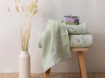 Borea Πετσέτες Σετ 3ΤΜΧ Lavender 70 x 140 / 50 x 90 / 30 x 50 cm Λευκό