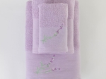 Borea Πετσέτες Σετ 3ΤΜΧ Lavender 70 x 140 / 50 x 90 / 30 x 50 cm Λευκό