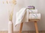 Borea Πετσέτες Σετ 2ΤΜΧ Lavender 50 x 90 / 30 x 50 cm Εκρού