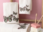 Borea Πετσέτα Προσώπου Butterfly 50 x 90 cm Λευκό