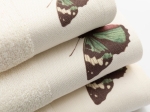 Borea Πετσέτες Σετ 2ΤΜΧ Butterfly 50 x 90 / 30 x 50 cm Εκρού