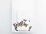 Borea Πετσέτες Σετ 2ΤΜΧ Butterfly 50 x 90 / 30 x 50 cm Εκρού