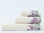 Borea Πετσέτες Σετ 3ΤΜΧ Forget me Not 70 x 140 / 50 x 90 / 30 x 50 cm Λευκό
