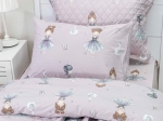 Borea Κουβερλί Σετ Odette Μονό 160 x 220 cm + 50 x 70 cm Λιλά