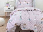 Borea Κουβερλί Σετ Odette Μονό 160 x 220 cm + 50 x 70 cm Λιλά