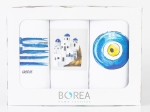 Borea Ποτηρόπανα Κουζίνας Ελλάδα  Σετ 3ΤΜΧ (3) 50 x 70 cm Λευκό