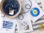 Borea Ποτηρόπανα Κουζίνας Ελλάδα  Σετ 3ΤΜΧ (3) 50 x 70 cm Λευκό