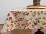 Borea Τραπεζομάντηλο Rosebud 140 x 140 cm Μπεζ-Λιλά