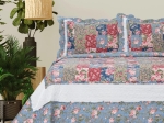 Borea Κουβερλί Εμπριμέ Σετ Γ-1 Μονό 160 x 220 cm + 50 x 70 cm Μπλε