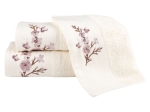 Borea Πετσέτες Σετ 3ΤΜΧ Cherry Blossom 70 x 140 / 50 x 90 / 30 x 50 cm Λευκό