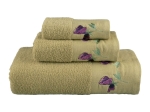 Borea Πετσέτες Σετ 3ΤΜΧ Sweet Pea 70 x 140 / 50 x 90 / 30 x 50 cm Εκρού