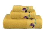 Borea Πετσέτες Σετ 3ΤΜΧ Sweet Pea 70 x 140 / 50 x 90 / 30 x 50 cm Δαμασκηνί