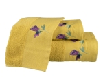 Borea Πετσέτες Σετ 3ΤΜΧ Sweet Pea 70 x 140 / 50 x 90 / 30 x 50 cm 'Ωχρα
