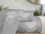Borea Πετσέτες Σετ 3ΤΜΧ Diamond 70 x 140 / 50 x 90 / 30 x 50 cm Γκρι