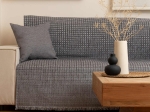 Borea Ριχτάρι Σενίλ Πολυθρόνας Solana 180 x 180 cm Γκρι