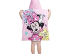 Borea Παιδικό Πόντσο Βαμβακερό Βελούδινο Minnie 320gsm 50 x 115 cm Ροζ