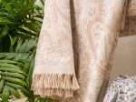 Borea Ριχτάρι Βαμβακερό Τριθέσιο Paisley 180 x 300 cm Γκρι
