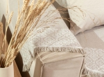 Borea Ριχτάρι Βαμβακερό Διθέσιο Iris 180 x 250 cm Καφέ