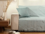 Borea Ριχτάρι Βαμβακερό Τετραθέσιο Aztek 180 x 350 cm Σιέλ