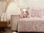 Borea Ριχτάρι Βαμβακερό Διθέσιο Yaiza 180 x 250 cm Μαύρο