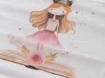 Borea Κουβέρτα Πικέ Κούνιας Princesa 110 x 140 cm Λευκό-Ροζέ