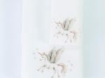 Borea Πετσέτες Σετ 2ΤΜΧ Emeralda Λευκό 70 x 120 / 30 x 50 cm Λευκό
