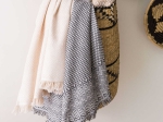 Borea Ριχτάρι Βαμβακερό Πολυθρόνας Tribal 180 x 180 cm Γκρι
