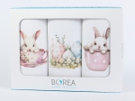 Borea Ποτηρόπανα Κουζίνας BunnyCup Σετ 3ΤΜΧ (3) 50 x 70 cm Λευκό